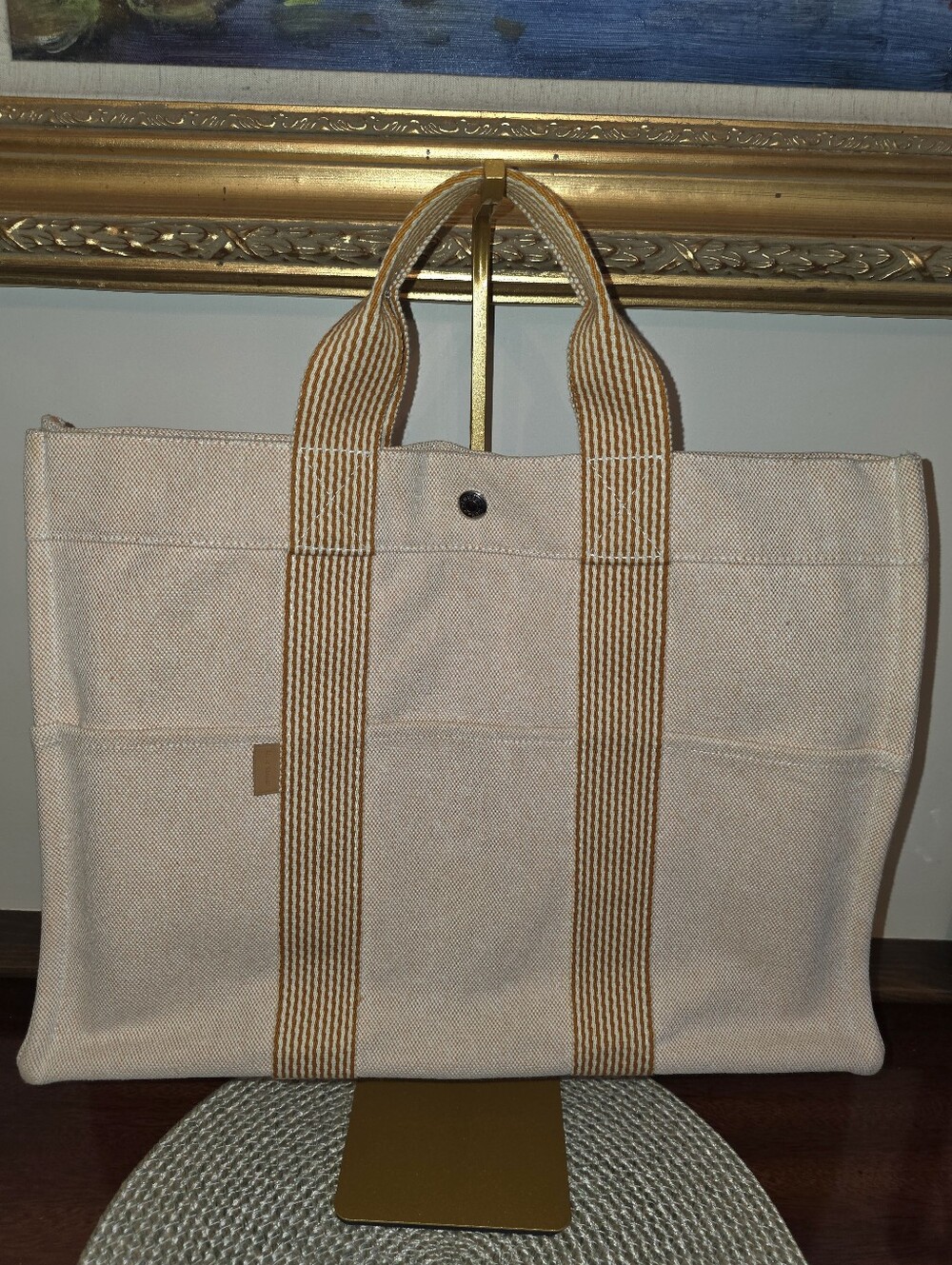 Pre-loved HERMES Toile H Fourre-Tout Cabas MM Tote Bag